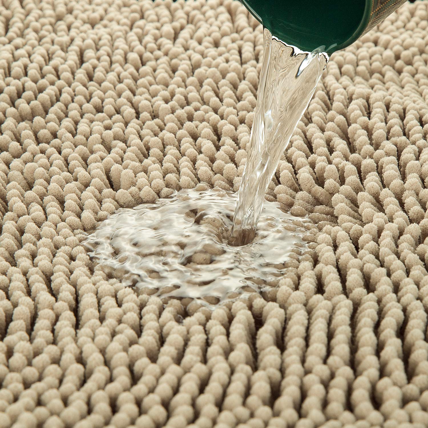 Lochas Luxury Bathroom Rug Shaggy Bath Mat 24 X 36 Inch, Washable Non Slip Bath Rugs For Bathroom Shower, Soft Plush Chenille Ab